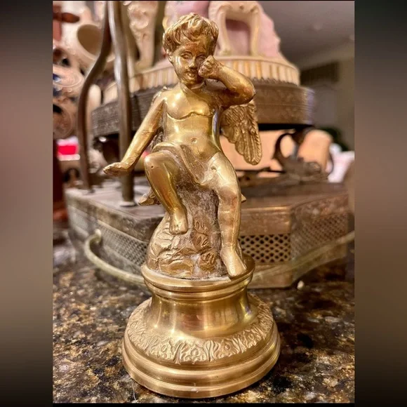 Antique Beautiful Victorian Cherub Angel